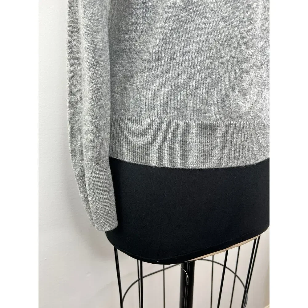 EVERLANE Cashmere Turtleneck Sweater Heather Gray Long Sleeve Pullover Small S